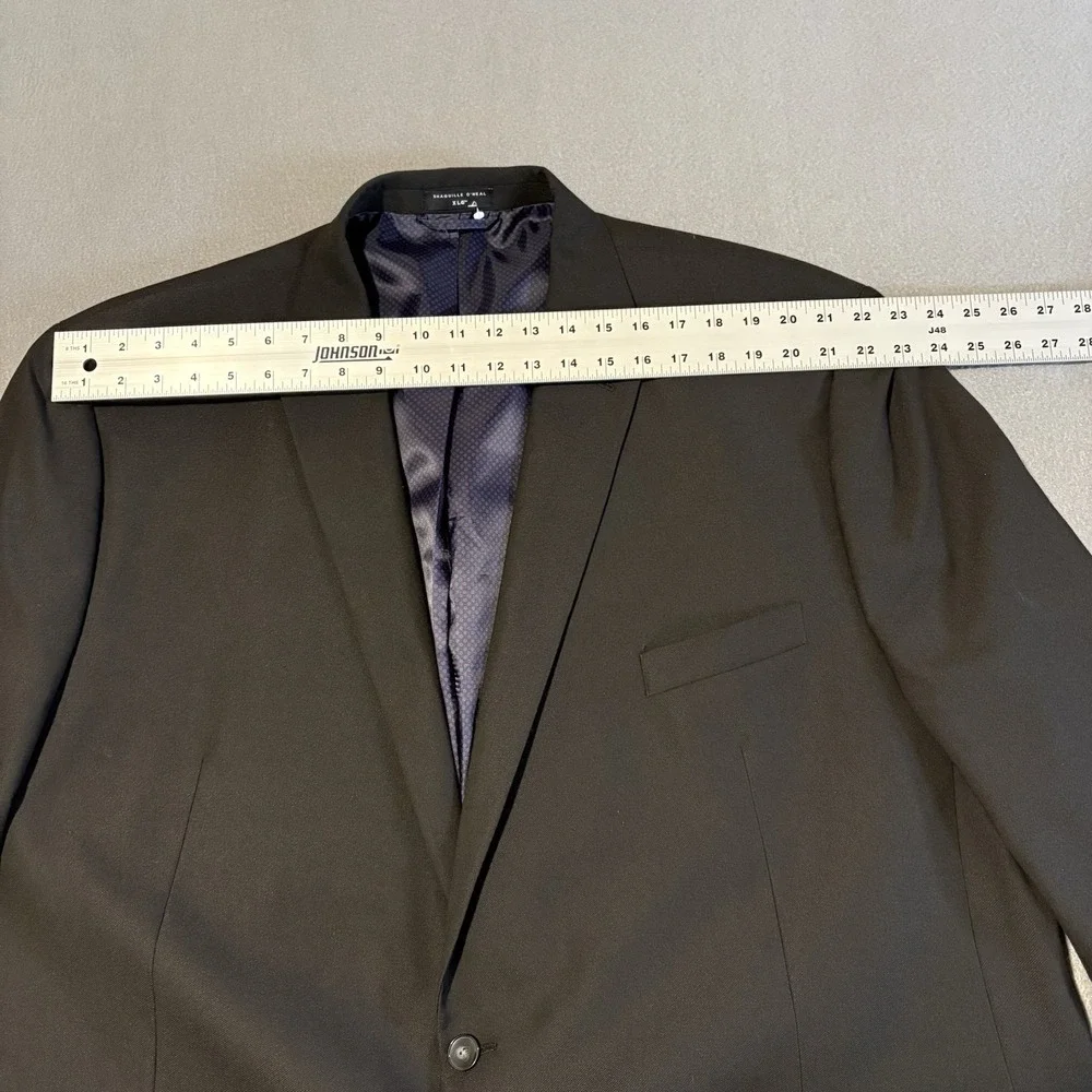 Shaquille O'Neal Blazer XLG 56R Black Solid Sport Coat Jacket Modern Travel‎ NEW